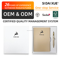 Ensemble cadeau stylo et carnet en cuir PU avec logo personnalisé en relief, couverture souple, journal d'affaires, agenda, cadeau promotionnel pour entreprise, bureau