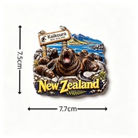 Aimant de réfrigérateur en résine créative de la faune marine de Kaikoura, Nouvelle-Zélande, décoration de réfrigérateur, souvenir, objet de collection
