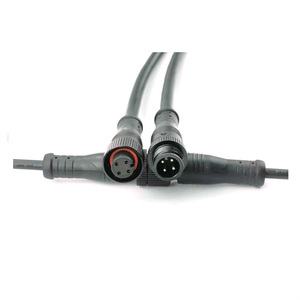 M12ขั้วต่อกันน้ำตัวผู้และตัวเมีย2ขาสาย<span class=keywords><strong>2464</strong></span> 18AWG 0.15เมตรพร้อมปลอกหุ้มไนลอน ABS รายชื่อทองแดงในปัจจุบัน10A - Product Image 5