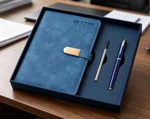 Set de Regalo de Cuaderno A5 de Cuero PU, Set de Cuaderno y Bolígrafo Promocional al por Mayor para Negocios, Diario Corporativo para Regalo - Product Image 4