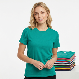 Camiseta Blanca Lisa al por Mayor, Diseño Unisex, en Material de Punto, 100% Algodón, Antiarrugas, 240g, Teñido Liso - Product Image 3