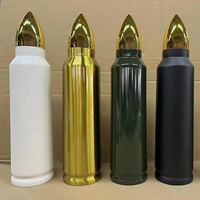 Logo personnalisé 500ml 1000ml Tasse à vide en acier inoxydable Tasse thermos Tasse armée Cadeaux verts pour hommes, Cadeaux de papa pour la fête des pères