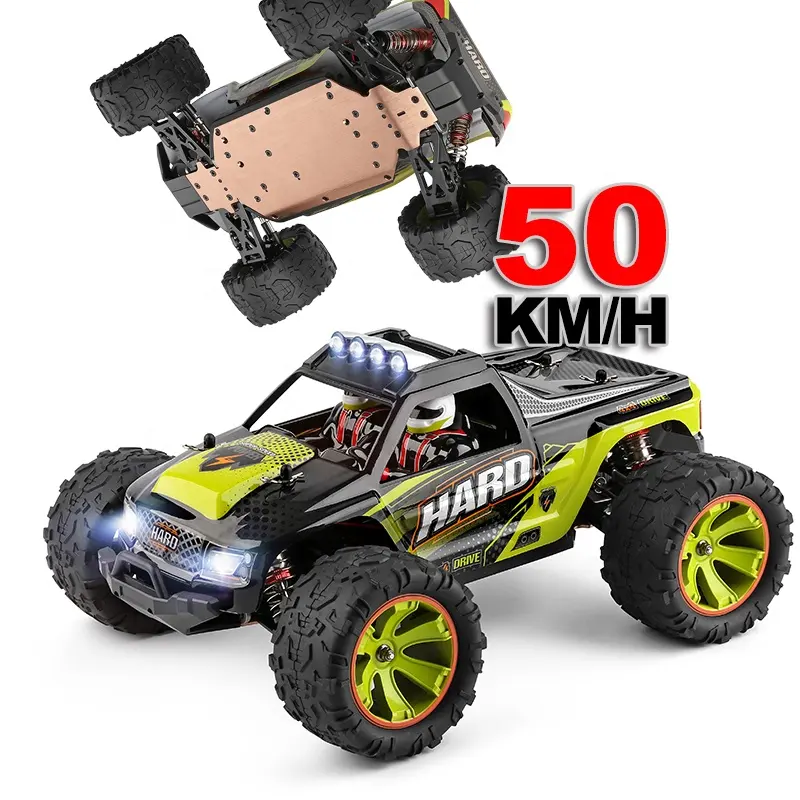 wltoys xk 144002 new 1:14 electric remote 4wd 4x4 monster 50km/h zinc alloy metal brush motor radio control car r c rc truck toy