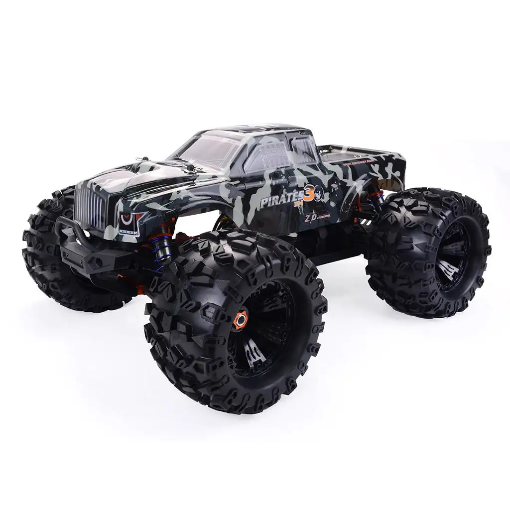 Best ZD Racing Camouflage 9116 V4 1/8 Remote Control Car MT8 Pirates3 Brushless Electric Monster Truck