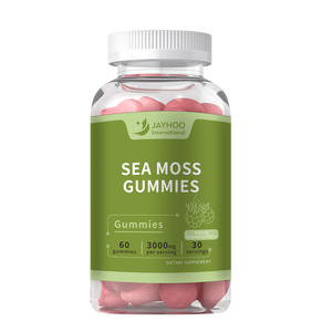 Irish Seamoss Gummies Aru Root 250mg <span class=keywords><strong>Raspberry</strong></span> Flavor Support Body <span class=keywords><strong>Health</strong></span> 60 Vegan Gummies Per botol bebas Gluten untuk dewasa - Product Image 1