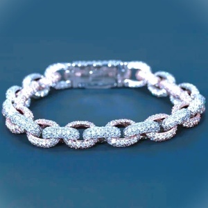 Premium Quality VVS Moissanite Diamond Radiant Cut <b>Charm</b> Bracelet 925 <b>Silver</b> <b>Silver</b> Plated Customizable Luxury Jewelry Wedding - Product Image 3