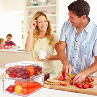 Organisateur transparent, contenants multi-usages, boîte de rangement alimentaire en plastique pour réfrigérateur, organisateur de cuisine à domicile
