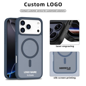 Funda Magnética Translúcida Mate para Teléfono Móvil, Personalizada con Colores Impresos en <span class=keywords><strong>TPU</strong></span> y PC, para iPhone 17 Pro Max, Resistente a Impactos, de Lujo - Product Image 5