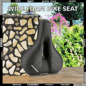 Oversize Thickened Absorbing <b>Ball</b> Memory Foam Wide <b>Massage</b> Simple Bicycle Saddle PU Leather Mountain Cycling Seat - Product Image 2
