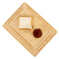 Plateau rectangulaire en bambou japonais moderne pour hôtel, barbecue en plein air, restauration occidentale, fête, assiette en bois, assiettes à fruits