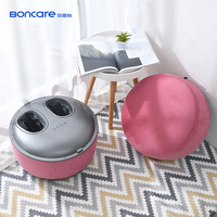 Pouf Rond en Tissu Velours avec Base en Métal Doré, Banc Ottoman Bleu, Repose-Pieds de Massage