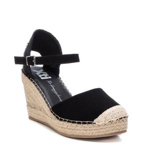 Xti Women's Espadrille Wedges Black Suede Ankle Strap Platform <b>Sandals</b> - Product Image 2