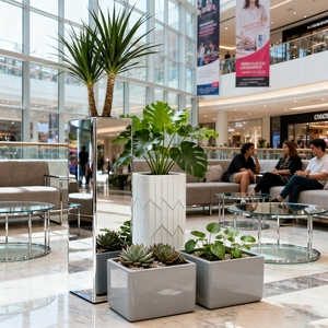 Jardinera Rectangular <span class=keywords><strong>A70</strong></span>, Maceta Anticorrosión para Flores, para Centros Comerciales, Hoteles, Parques, Plazas, Bancos, Hospitales y Áreas Públicas - Product Image 2
