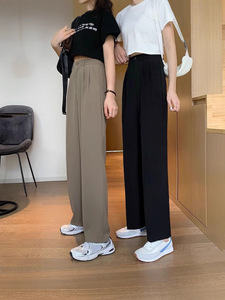 Pantaloni Casual a vita alta da donna pantaloni eleganti da ufficio estivi <span class=keywords><strong>con</strong></span> Logo ad asciugatura rapida nuovo abito di moda di grandi dimensioni - Product Image 3