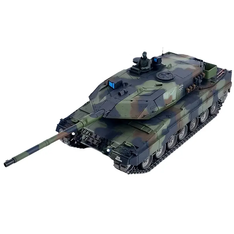 RTR Heng Long 3889-1 German Leopard 2A6 Metal RC Tank 1:16 Scale with High Grip Track Independent Suspension LED Lighting System