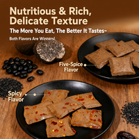 Vente en gros de snacks au tofu séché à la truffe noire 380g, étiquette privée OEM disponible, végétalien, riche en protéines, sept haricots noirs, aliment santé