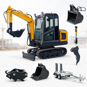 Mini Excavadora con Orugas Retráctiles y Brazo Giratorio para Jardín, Granja y Demolición en Interiores - Product Image 1