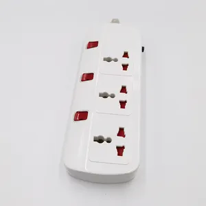 Customized Universal Power Strip 3 Way Plug Electrical Socket Extension With CE