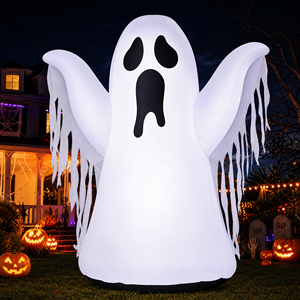 Gigantesco Fantasma Gonfiabile con Luci LED Bianche, Impermeabile, in Tessuto Oxford per Decorazioni di <span class=keywords><strong>Halloween</strong></span> e Esposizioni Festive all'Aperto - Product Image 1