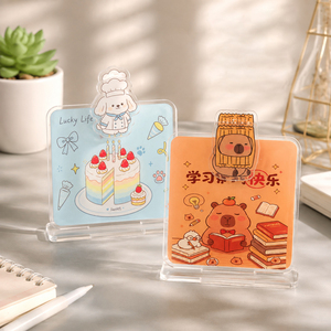 ที่วางหนังสือการ์ตูนน่ารัก สติ๊กเกอร์ติดโต๊ะ ที่จัดระเบียบเอกสาร ที่คั่นหนังสือแบบใส สำหรับตกแต่งสำนักงานและห้องเรียน ขายส่ง - Product Image 1