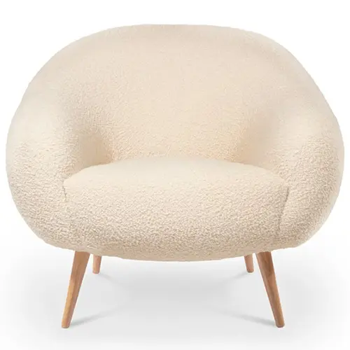 Muebles nórdicos sencillos de moda para sala de estar, sillón individual con Base de madera