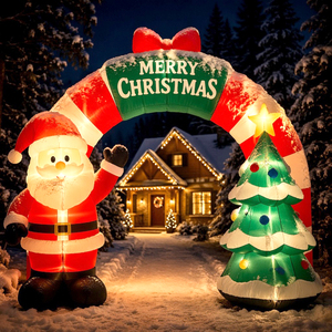 Decoración Navideña Inflable Gigante Personalizada de 3m 4m 5m 6m, Personaje de Dibujos Animados de Santa Claus para Año Nuevo - Product Image 6