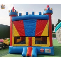 Château gonflable coloré avec toboggan pour enfants, usage domestique et commercial, en PVC, à vendre
