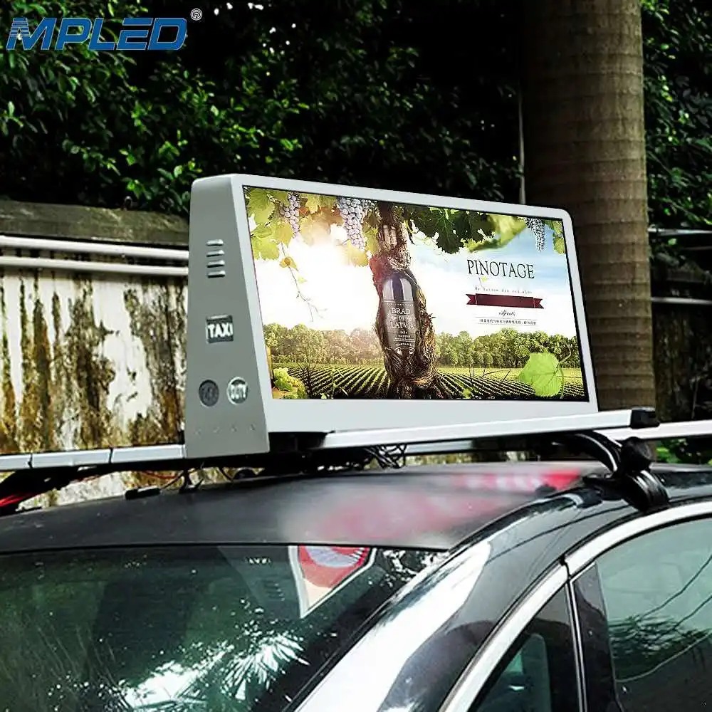 MPLED крыши автомобиля светодиодные рекламные экраны цена HD полноцветный Такси Топ LED знак двухсторонний дисплей Панель
