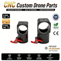 Composants de drone, usinage CNC de précision, pièces de drone, usinage CNC, aluminium 6061, train d'atterrissage à dégagement rapide, 25/30 mm