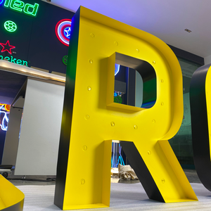 3D kim loại 3ft 4ft LED Số marquee chữ cho bên công ty cửa hàng trang trí nội thất đám cưới cửa hàng Mall quảng cáo điện tử dấu hiệu - Product Image 3