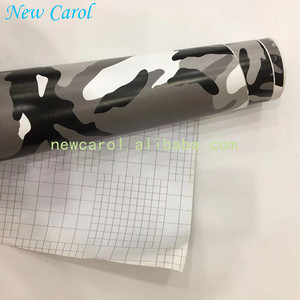 Película de revestimiento de coche de vinilo de camuflaje para auto, color negro y gris, venta de fábrica - Product Image 2