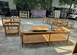Decoout cao cấp gỗ tếch rắn giải trí đồ nội thất bền <span class=keywords><strong>sofa</strong></span> <span class=keywords><strong>Set</strong></span> cho sân vườn - Product Image 2