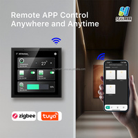 Panneau de contrôle intelligent Tuya 4 pouces avec commande vocale Alexa WiFi + passerelle ZigBee pour l'opération Android domestique Type de prise américaine