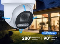 Daha az görünürlüklü NDAA 8MP IMX415 Mini PTZ IP Kamera 5X Zoom 2 Yönlü Sesli IK10 PoE Güvenlik Kamerası 30-40M çift ışık mesafesi ile