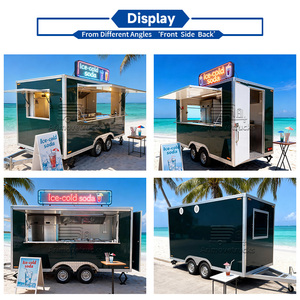 Remolque de Comida Móvil Personalizado, Remolque de Comida para Pizza y Shawarma, Remolque de Comida Estándar Estadounidense Vintage Personalizado con Baño - Product Image 2