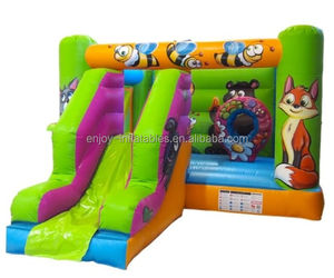 Glissière gonflable de maison de rebond d'animaux de <span class=keywords><strong>la</strong></span> jungle combo ville gonflable d'amusement avec <span class=keywords><strong>la</strong></span> <span class=keywords><strong>bouche</strong></span> mobile de tigre à vendre - Product Image 3