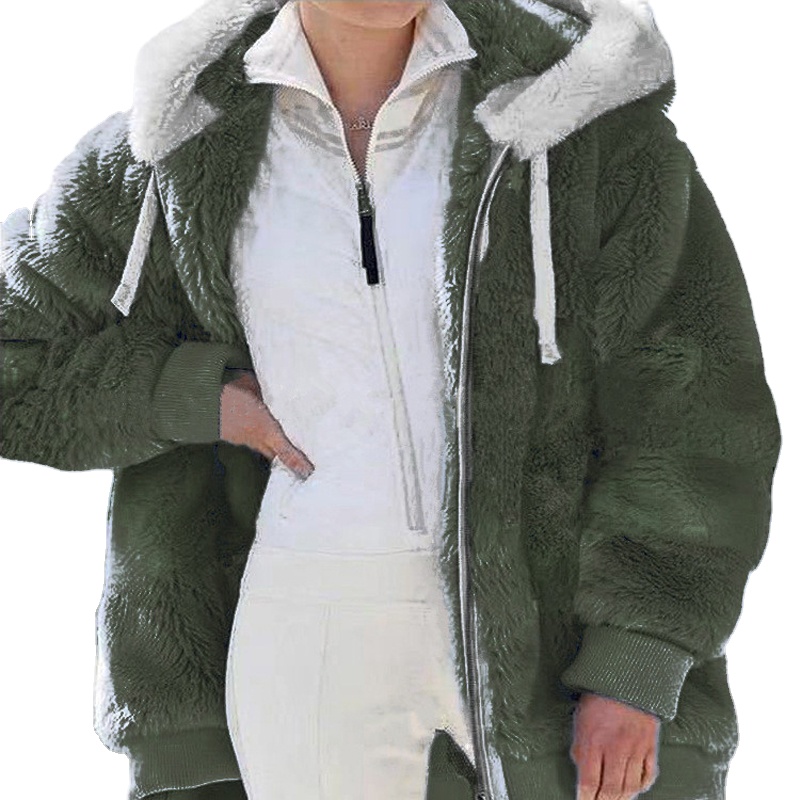 A Coat Abrigo Con Cremallera Peluda De Plumas Sólidas Para M A Coat Abrigo Con Cremallera Peluda De Plumas Sólidas Para M