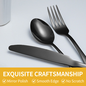 Venta caliente Metal Boda Cuchillo Tenedor Cuchara Cubiertos de lujo Juego de cubiertos de alta calidad Juego de cubiertos de acero inoxidable con tijeras - Product Image 3