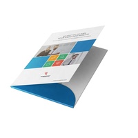 Pochette porte-documents en papier imprimée en couleur personnalisée avec logo sur mesure pour factures et documents professionnels