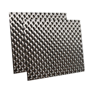 Plaque en aluminium carrée diamantée en acier inoxydable gaufré à carreaux 5 barres de bande de roulement en aluminium - Product Image 2
