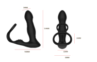 2023 nouveau personnalisé Plug Anal vibrateur jouet sexuel poussée télécommande Silicone mâle masseur de Prostate avec anneaux péniens
