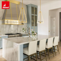 Allandgroup Franch, armoires et comptoirs modernes de luxe, armoires de cuisine murales en marbre personnalisées avec portes doubles pour la cuisine