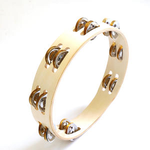 Pandereta de varios tamaños al por mayor, instrumento de percusión infantil, tambor de mano rojo fabricado con nombre de marca - Product Image 3