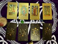 Feuille d'or d'approvisionnement d'usine personnaliser les cartes de tarot imprimer en plastique coloré 12*7cm PVC plastique Oracle cartes à jouer étanche