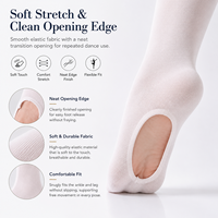 Medias de Ballet Convertibles Personalizadas para Mujer con Orificio para el Pie, Medias de Danza Suaves y Elásticas para Entrenamiento en Estudio, Venta al Por Mayor