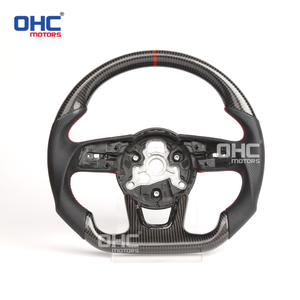 Volant en fibre de carbone avec LED pour <span class=keywords><strong>Audi</strong></span> A3 A4 <span class=keywords><strong>A5</strong></span> S3 S4 S5 2016-2020 Rs3 Rs4 Rs5 2017-2020 avec indicateur de changement de vitesse LED, en stock aux États-Unis - Product Image 6