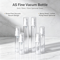 Bouteille vide cosmétique sous vide en plastique 5mL 10mL 15mL mini bouteille de pompe de pulvérisation en plastique