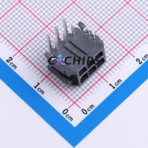 430450622 Wire-to-Board Pin Header P=3.00mm Connector 2x3P 3mm Right Angle Insert Micro-Fit (MX 3.0) - Product Image 1