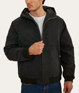 Vestes en toile pour hommes, prix d'usine, vente chaude, respirantes, coupe-vent, col montant, manches côtelées, tricot, automne, personnalisables - Product Image 2