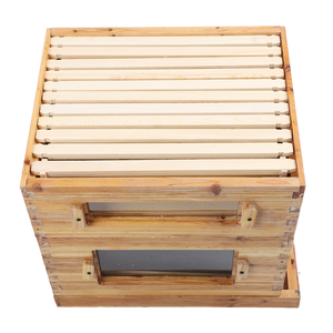 Nouveau Kit de démarrage pour ruche Langstroth 20 cadres, en bois de cèdre enduit de cire d'abeille, avec 1 ruche profonde et 1 ruche moyenne, et fenêtres transparentes en acrylique - Product Image 6
